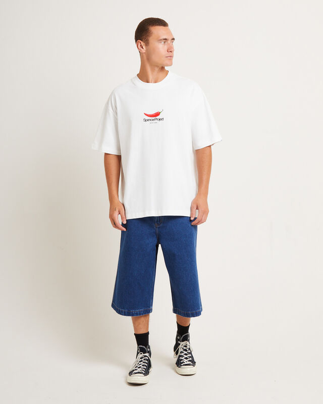 Chillies Short Sleeve T-Shirt in White, hi-res image number null
