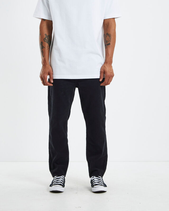 Relaxo Chop Cord Pants Black, hi-res image number null