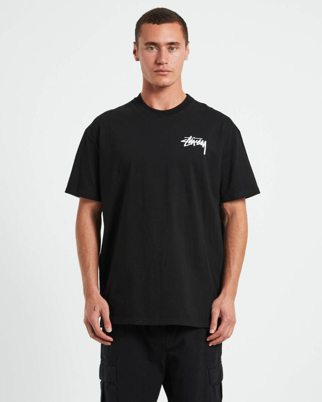 8 Ball Faded Heavyweight Short Sleeve T-Shirt in Black, hi-res image number null