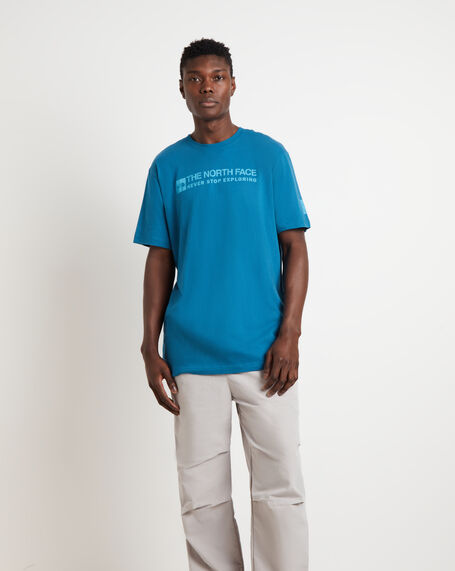 Short Sleeve Brand Proud T-Shirt in Blue Coral