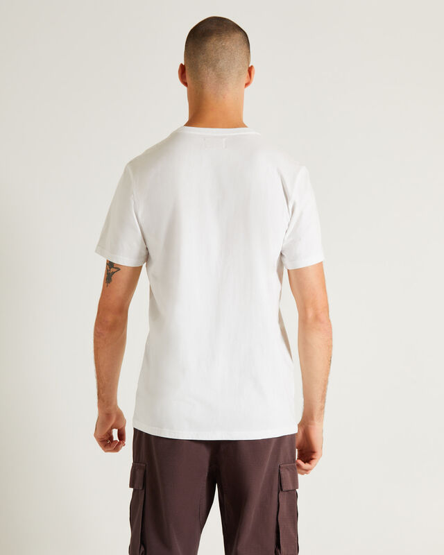Basic Crew Neck Short Sleeve T-Shirt in White, hi-res image number null