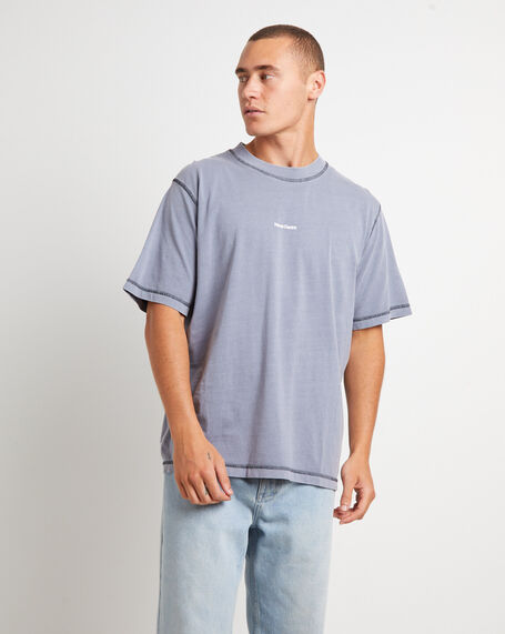 Samo Neuw Short Sleeve T-Shirt in Steel Blue
