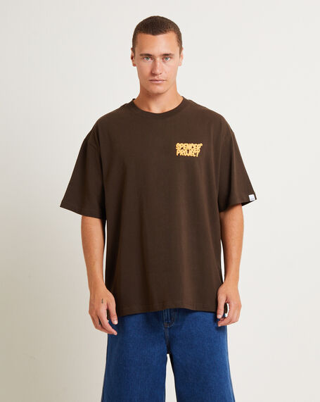 Puffy Short Sleeve T-Shirt in Brown