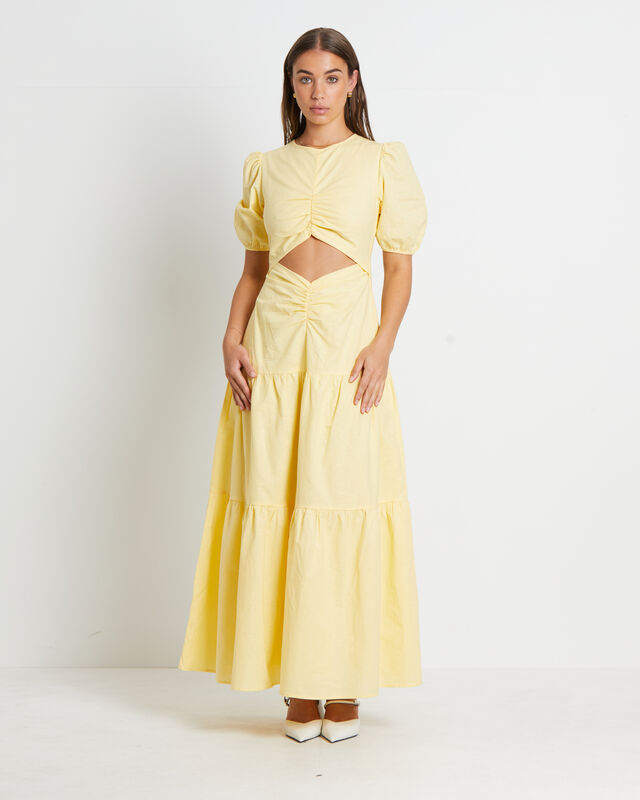 Alfie Maxi Dress in Lemon Yellow, hi-res image number null