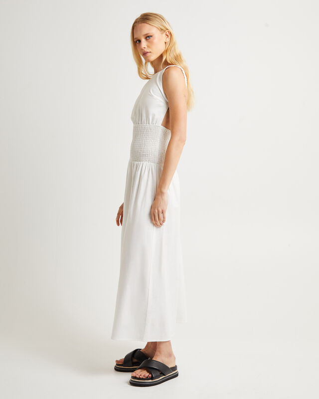 Hally Linen Maxi Dress White, hi-res image number null