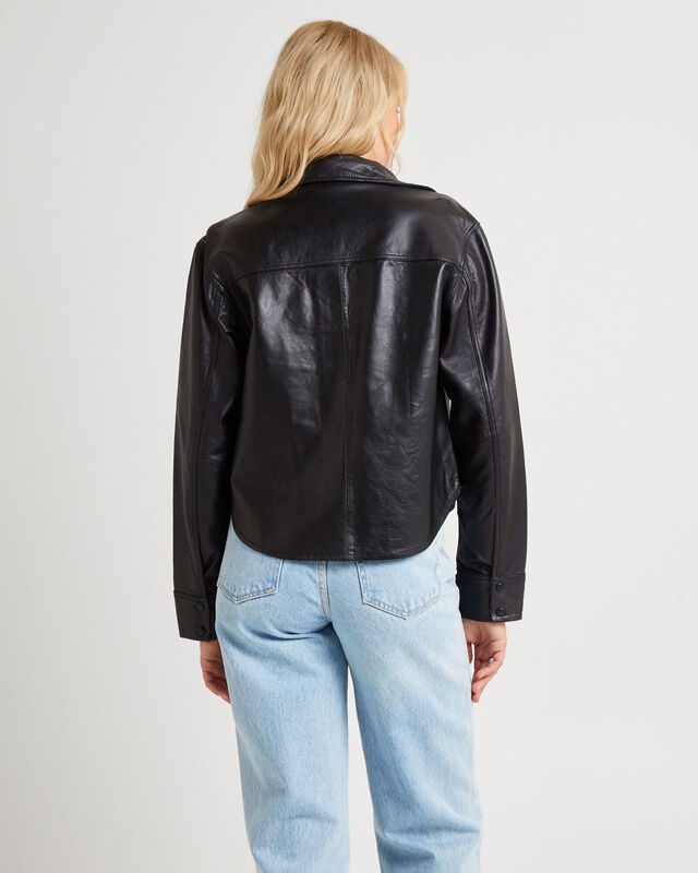 Eva Leather Long Sleeve Shirt, hi-res image number null
