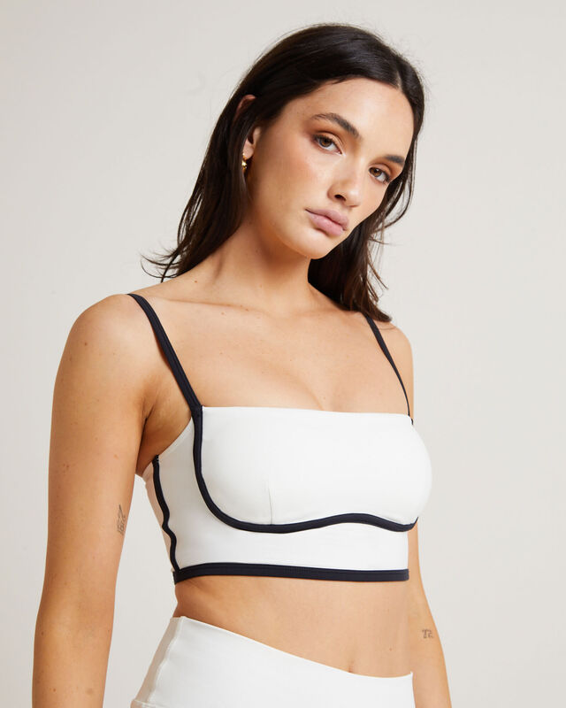 Underbust Contrast Tank Top in Storm White, hi-res image number null