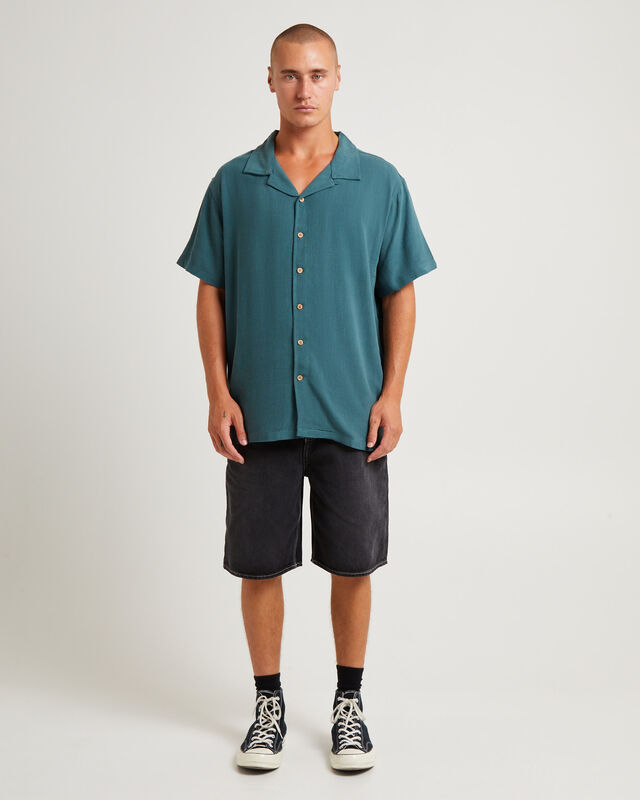 Ernie Resort Short Sleeve Shirt Green, hi-res image number null