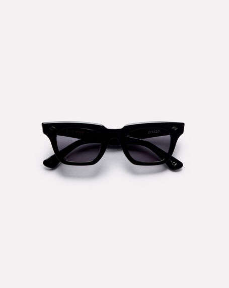 Stereo Sunglasses in Polished Black