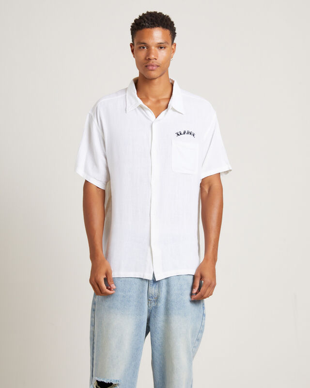 High And Lows EMB Short Sleeve Shirt in White, hi-res image number null