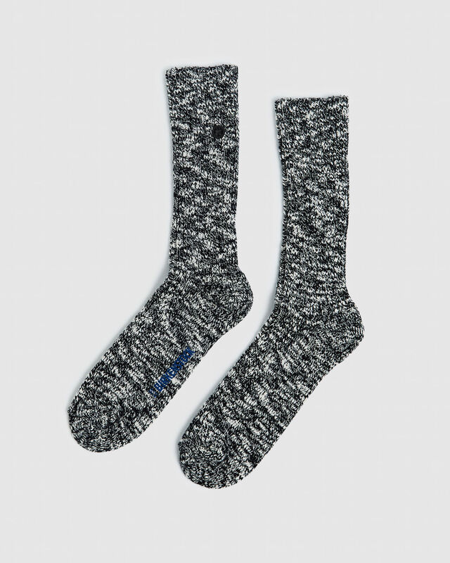 Cotton Slub Socks Black/Grey, hi-res image number null