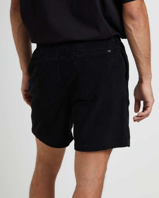 Wide Wale Cord Beachshorts in Black, hi-res image number null