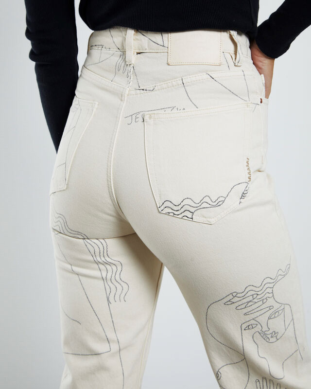 Nico Straight Jeans Jessalyn Art Off White, hi-res image number null
