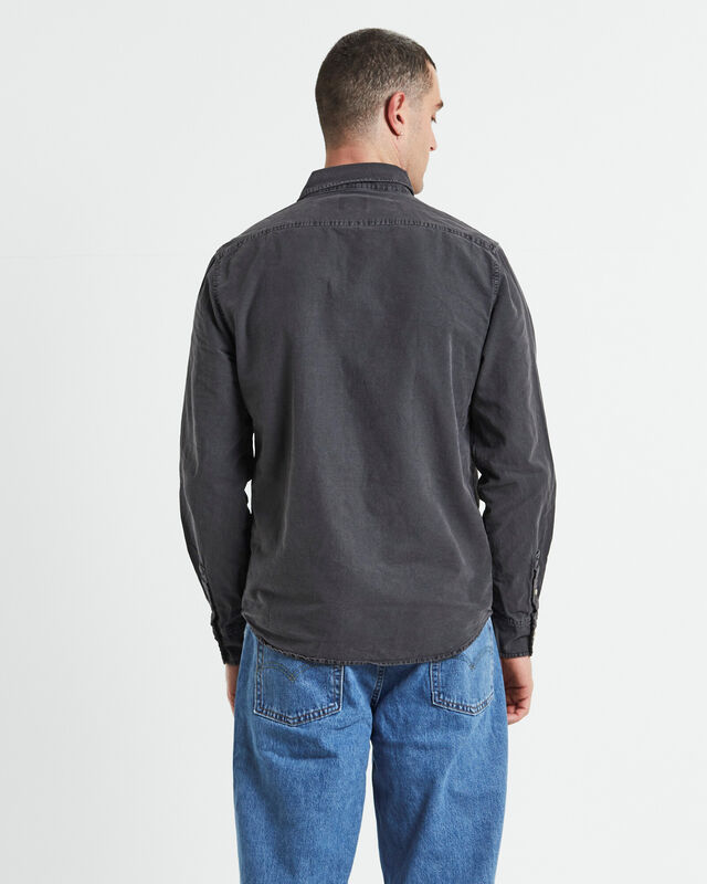 Curtis Long Sleeve Shirt Dark Charcoal, hi-res image number null