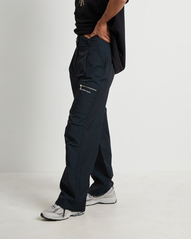 Two Tone Parachute Pants in Black/Grey, hi-res image number null