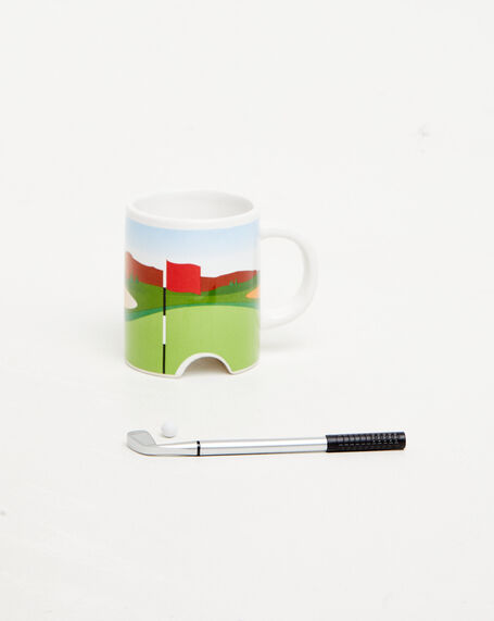 Putter Cup Gold Mug With Pen
