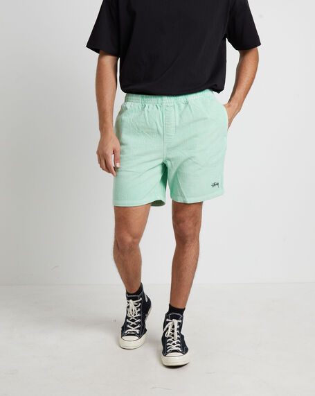 Wide Wale Cord Beachshort in Pigment Washed Green