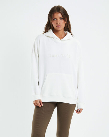 State Oversized Hoodie White