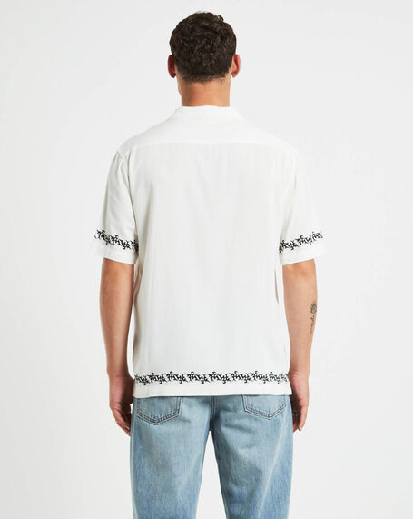 Draco Short Sleeve Resort Shirt in White