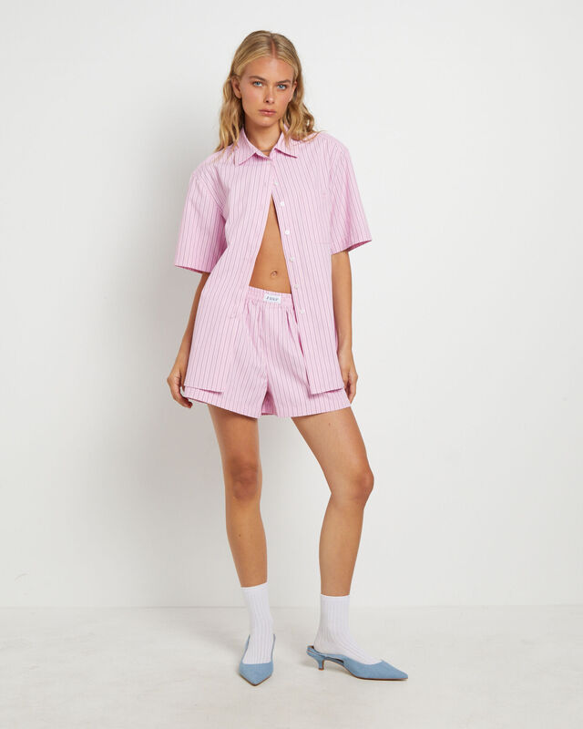 Matilda Short Sleeve Shirt in Pink, hi-res image number null