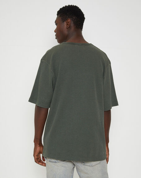 Trade Waffle Short Sleeve T-Shirt in Thyme Green
