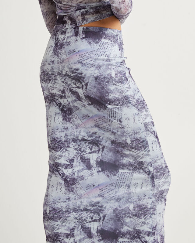 Hazy Mech Midi Skirt, hi-res image number null