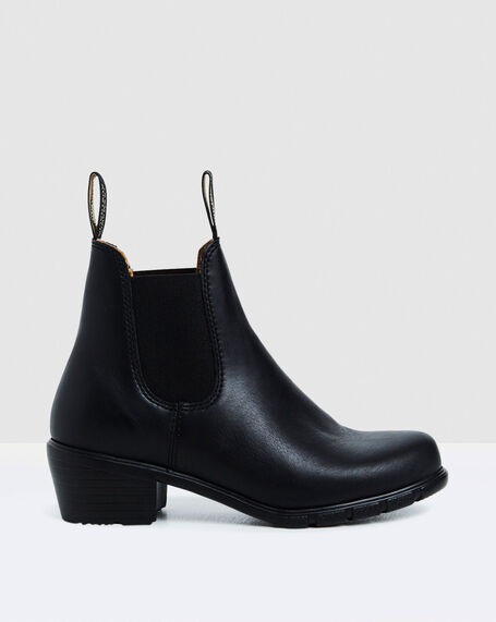 1671 Heeled Leather Boots Black