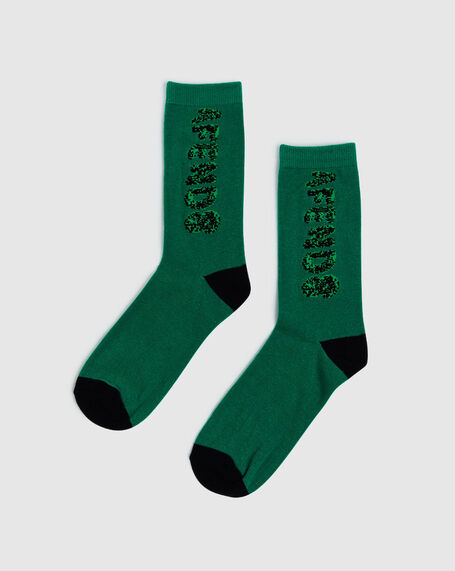 Programmed Recycled One Pack Socks Forest Green