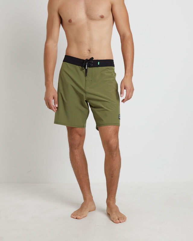 Dope Machine 18" 50-30 Boardshort in Army Green, hi-res image number null