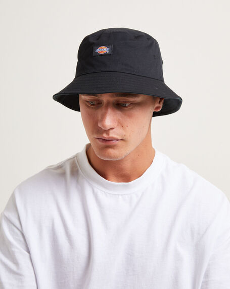 Classic Label Reversible Bucket Hat in Black/Spruce